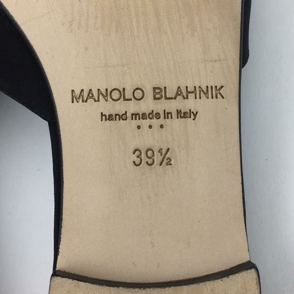 MANOLO BLAHNIK Iluna Buckle Slide Sandal sz 9.5 - Picture 8 of 16